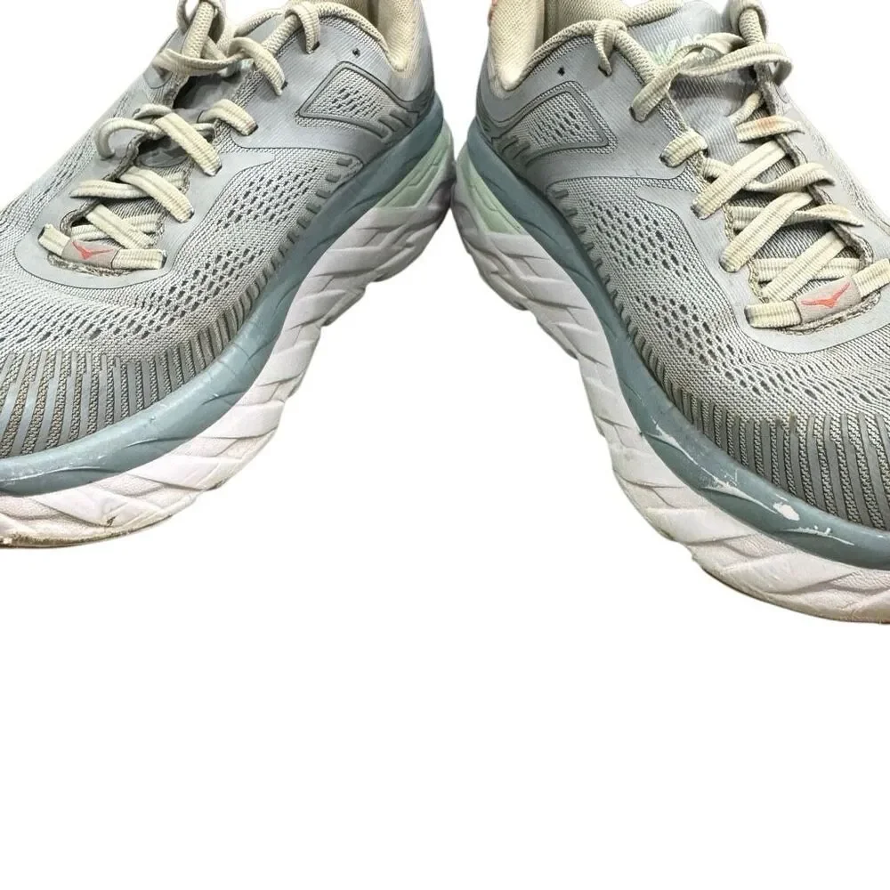 Hoka One One Bondi 7 Womens Size 9 Baby Blue Athletic Running Shoes Sneakers - Picture 5 of 8